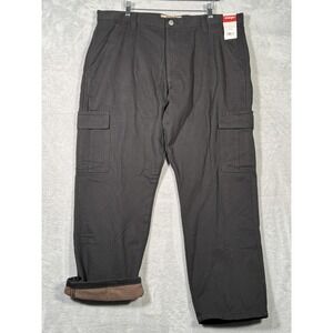 Wrangler Authentics Pants Mens 38x30 Cargo Fleece Lined Warm Winter Outdoor
